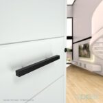 Oppali Black-Brushed Stainless steel Square Rectangle Entrance door Pull handle Art.520 | Rectangle T-Bar |