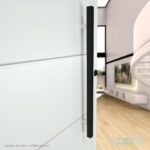 Oppali Nero-Spazzolato Acciaio Inossidabile Materiale di alta qualità Quadrato Rettangolo Maniglia per Porta Entrata Art.520 | Quadrato T-Bar - immagine 3