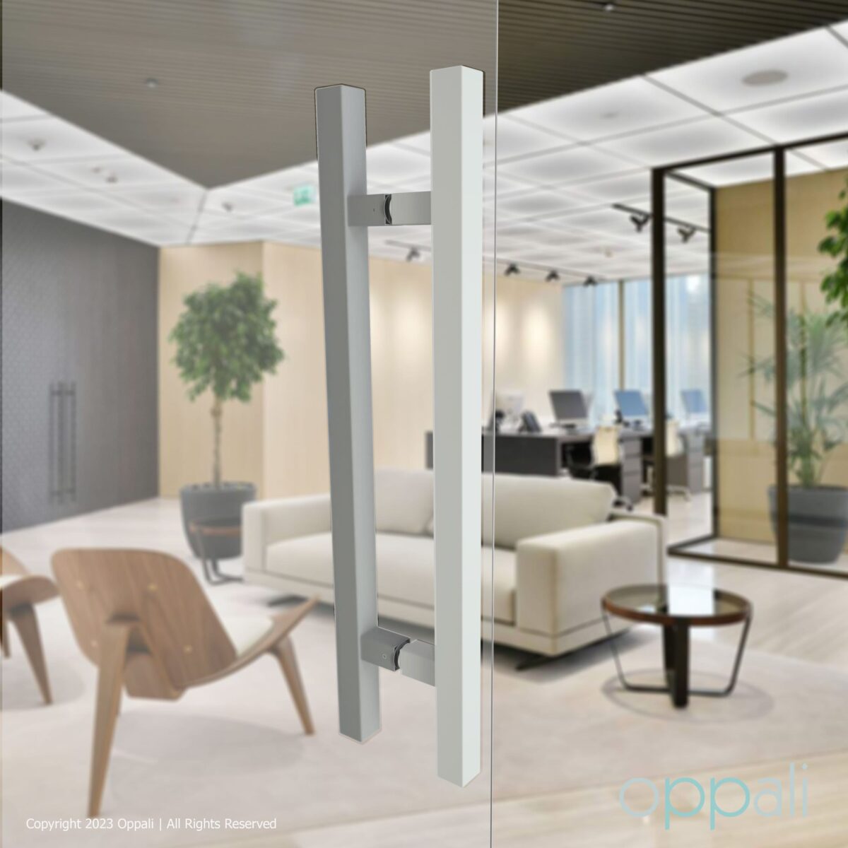 Door-pull-handles-SS-52008-glasspromo-08-Oppali_WM Oppali White Mat Stainless steel Square Rectangle Entrance door Pull handle Art.520 | Rectangle T-Bar | - Image 2