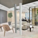 Oppali White Mat Stainless steel Square Rectangle Entrance door Pull handle Art.520 | Rectangle T-Bar | - Image 2