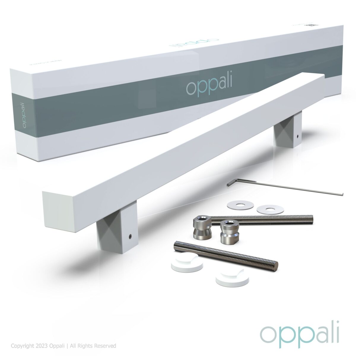 Door-pull-handles-SS-52008-package-08-Oppali_WM Oppali White Mat Stainless steel Square Rectangle Entrance door Pull handle Art.520 | Rectangle T-Bar | - Image 4