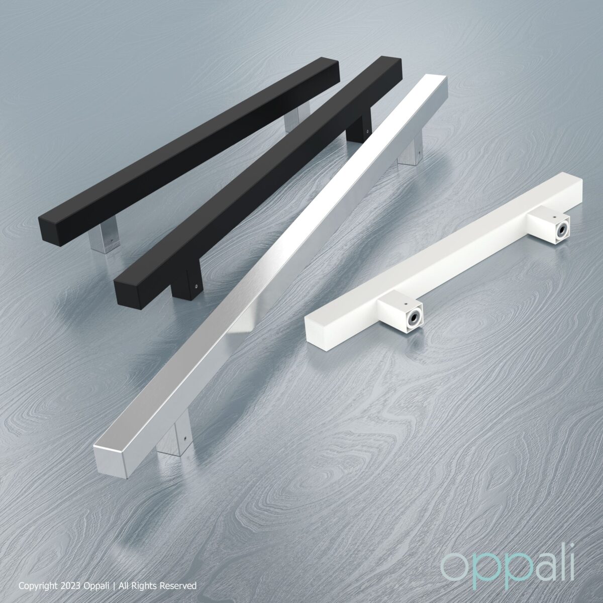 Door-pull-handles-SS-52008-promo-01-Oppali_WM Oppali White Mat Stainless steel Square Rectangle Entrance door Pull handle Art.520 | Rectangle T-Bar | - Image 5