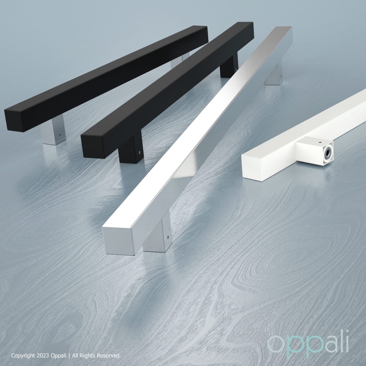Door-pull-handles-SS-52008-promo-02-Oppali_WM Oppali White Mat Stainless steel Square Rectangle Entrance door Pull handle Art.520 | Rectangle T-Bar | - Image 6