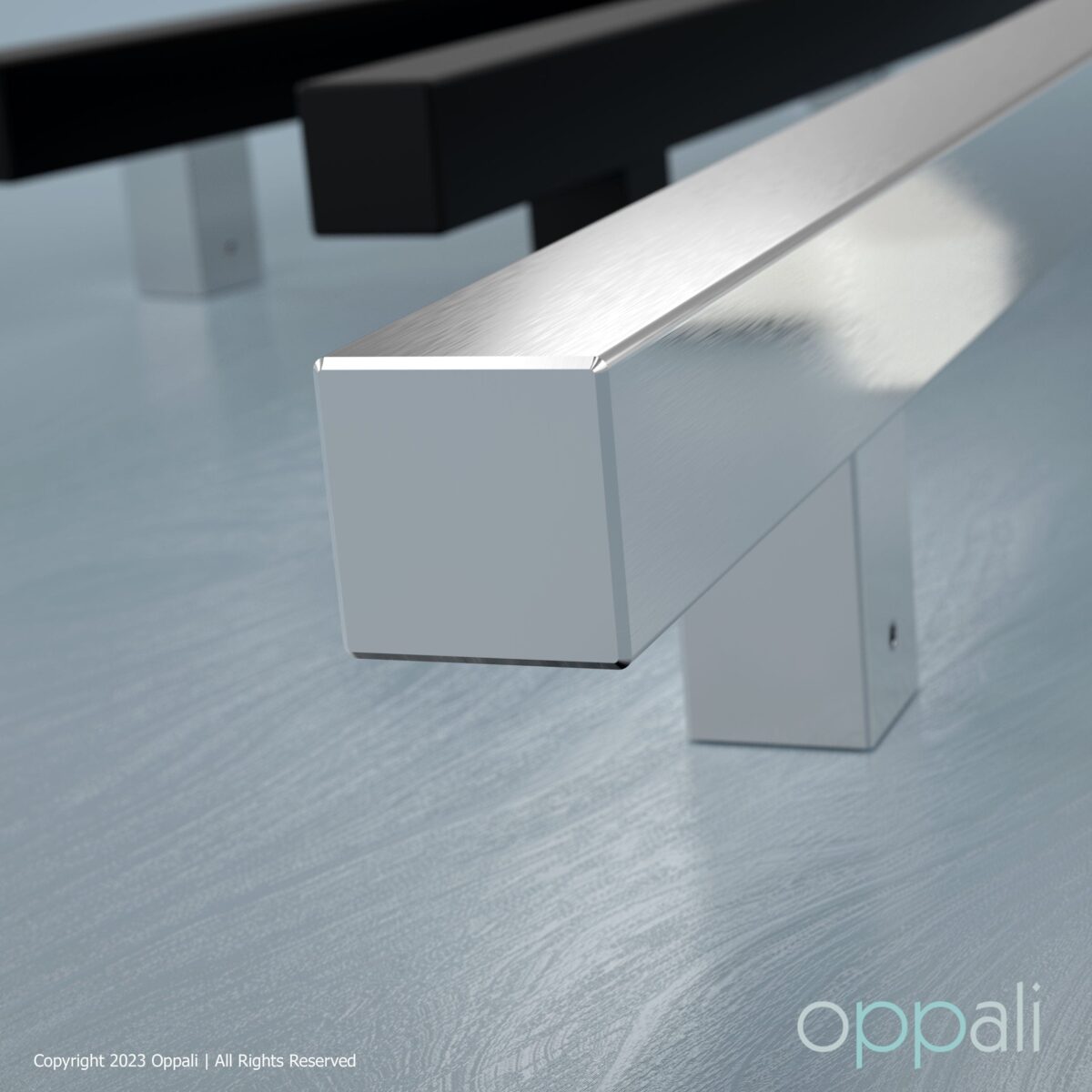 Door-pull-handles-SS-52008-promo-03-Oppali_WM Oppali White Mat Stainless steel Square Rectangle Entrance door Pull handle Art.520 | Rectangle T-Bar | - Image 7