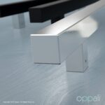 Oppali White Mat Stainless steel Square Rectangle Entrance door Pull handle Art.520 | Rectangle T-Bar | - Image 7