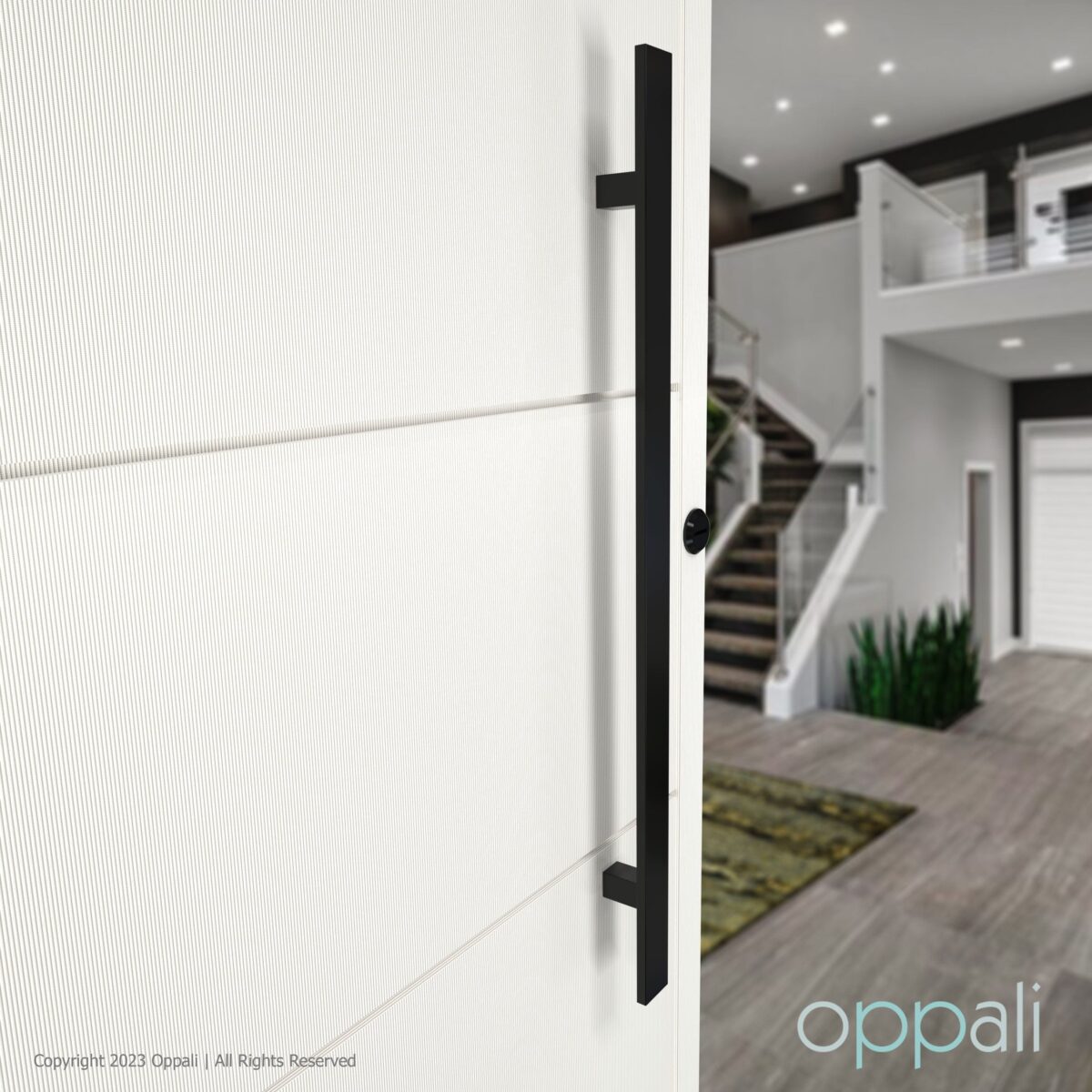Door-pull-handles-SS-54008-doorpromo-02-10-Oppali_WM Oppali Black Stainless steel Square Rectangle Entrance door Pull handle Art.540 | Rectangle T-Bar | - Image 3