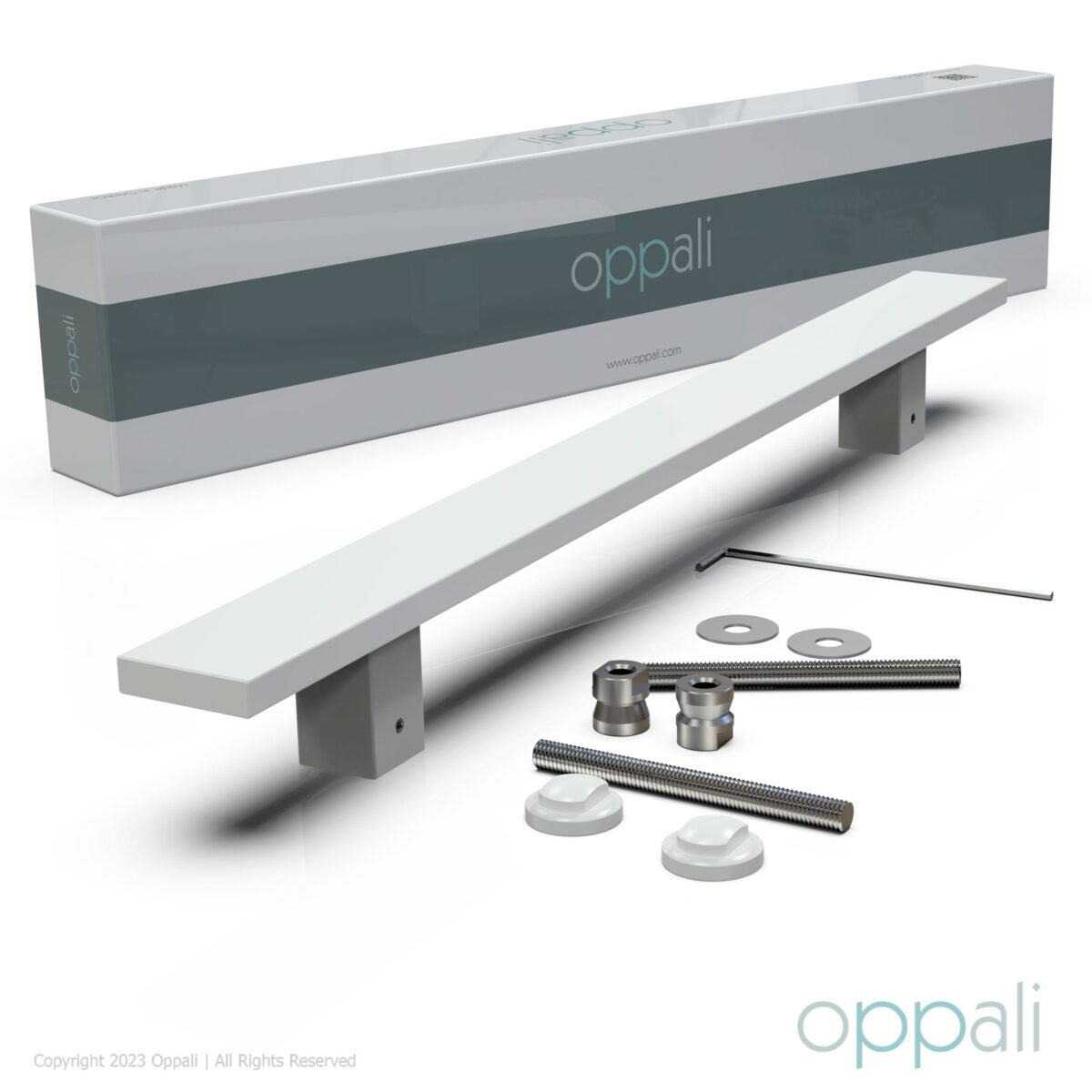 Door-pull-handles-SS-54008-package-08-Oppali_WM Oppali White Mat Stainless steel Square Rectangle Entrance door Pull handle Art.540 | Rectangle T-Bar | - Image 4
