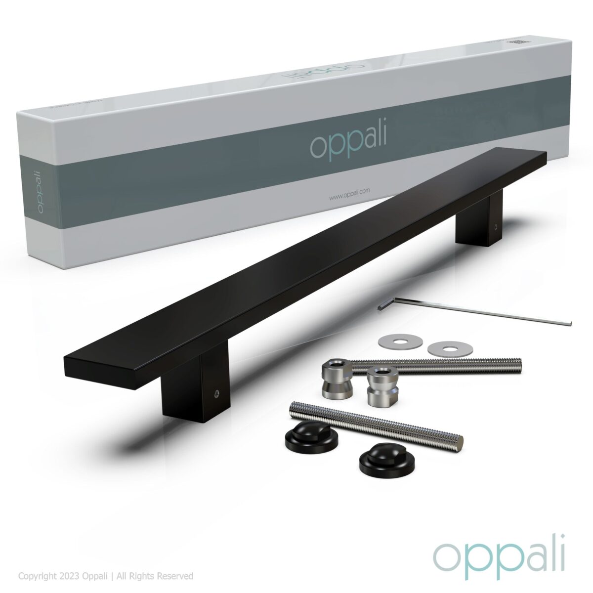 Door-pull-handles-SS-54008-package-10-Oppali_WM Oppali Black Stainless steel Square Rectangle Entrance door Pull handle Art.540 | Rectangle T-Bar | - Image 4