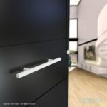 Oppali White Mat Stainless steel 304 Entrance door Pull handle | Handle Diameter 25mm | Round T-Bar |