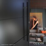 Oppali Black-Brushed Stainless steel 304 Entrance door Pull handle | Handle Diameter 25mm | Round T-Bar | - Image 3