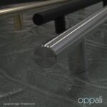 Oppali Black-Brushed Stainless steel 304 Entrance door Pull handle | Handle Diameter 25mm | Round T-Bar | - Image 7