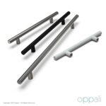 Oppali Black-Brushed Stainless steel 304 Entrance door Pull handle | Handle Diameter 25mm | Round T-Bar | - Image 8