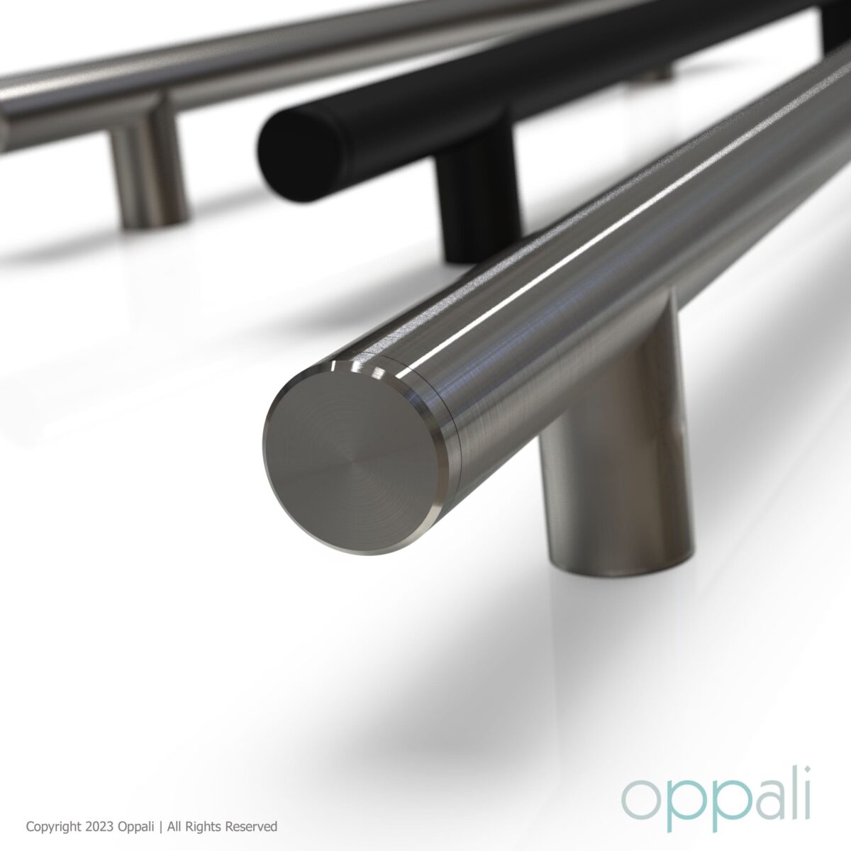Door-pull-handles-SS-55008-promo-wh-03-Oppali_WM Oppali Black-Brushed Stainless steel 304 Entrance door Pull handle | Handle Diameter 25mm | Round T-Bar | - Image 10