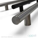 Oppali Black-Brushed Stainless steel 304 Entrance door Pull handle | Handle Diameter 25mm | Round T-Bar | - Image 10