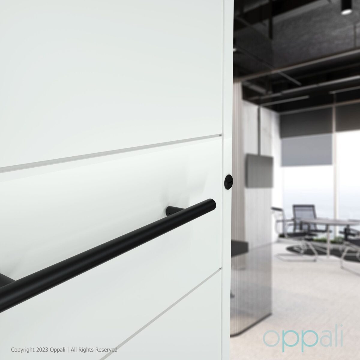 Oppali Black Stainless steel 304 Entrance door Pull handle | Handle Diameter 30mm | Round T-Bar | - Image 1