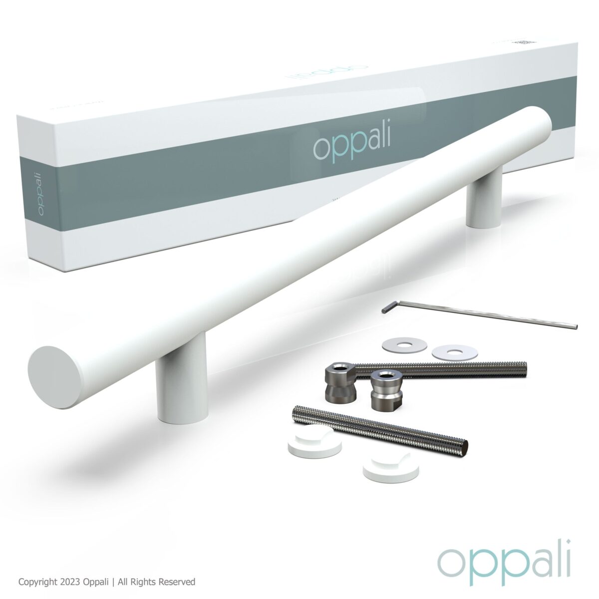 Oppali Estera blanca Acero inoxidable 304 Puerta Delantera Tiradores | Diámetro Del Mango 30mm | Redondo T-Bar - Imagen 4