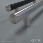 Oppali Black-Brushed Stainless steel 304 Entrance door Pull handle | Handle Diameter 30mm | Round T-Bar | - Image 7