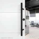 Oppali Black Stainless steel 304 Entrance door Pull handle | Inclined at an angle of 45° | Round T-Bar | - Image 3