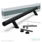 Oppali Black Stainless steel 304 Entrance door Pull handle | Inclined at an angle of 45° | Round T-Bar | - Image 4