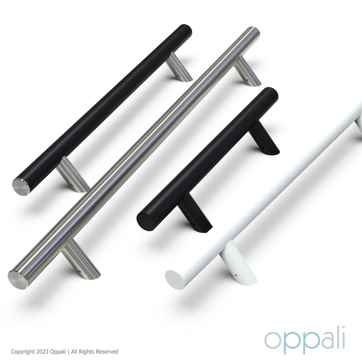 Door-pull-handles-SS-57008-promo-wh-01-Oppali_WM Oppali Black Stainless steel 304 Entrance door Pull handle | Inclined at an angle of 45° | Round T-Bar | - Image 8