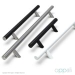 Oppali Black Stainless steel 304 Entrance door Pull handle | Inclined at an angle of 45° | Round T-Bar | - Image 8
