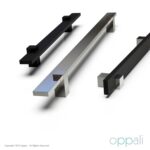 Oppali Schwarz Rostfreier Stahl Quadrat Rechteck Haustür-Beschlag Stoßgriffe Ziehgriff Art.580 | Rechteck T-Bar – Bild 9