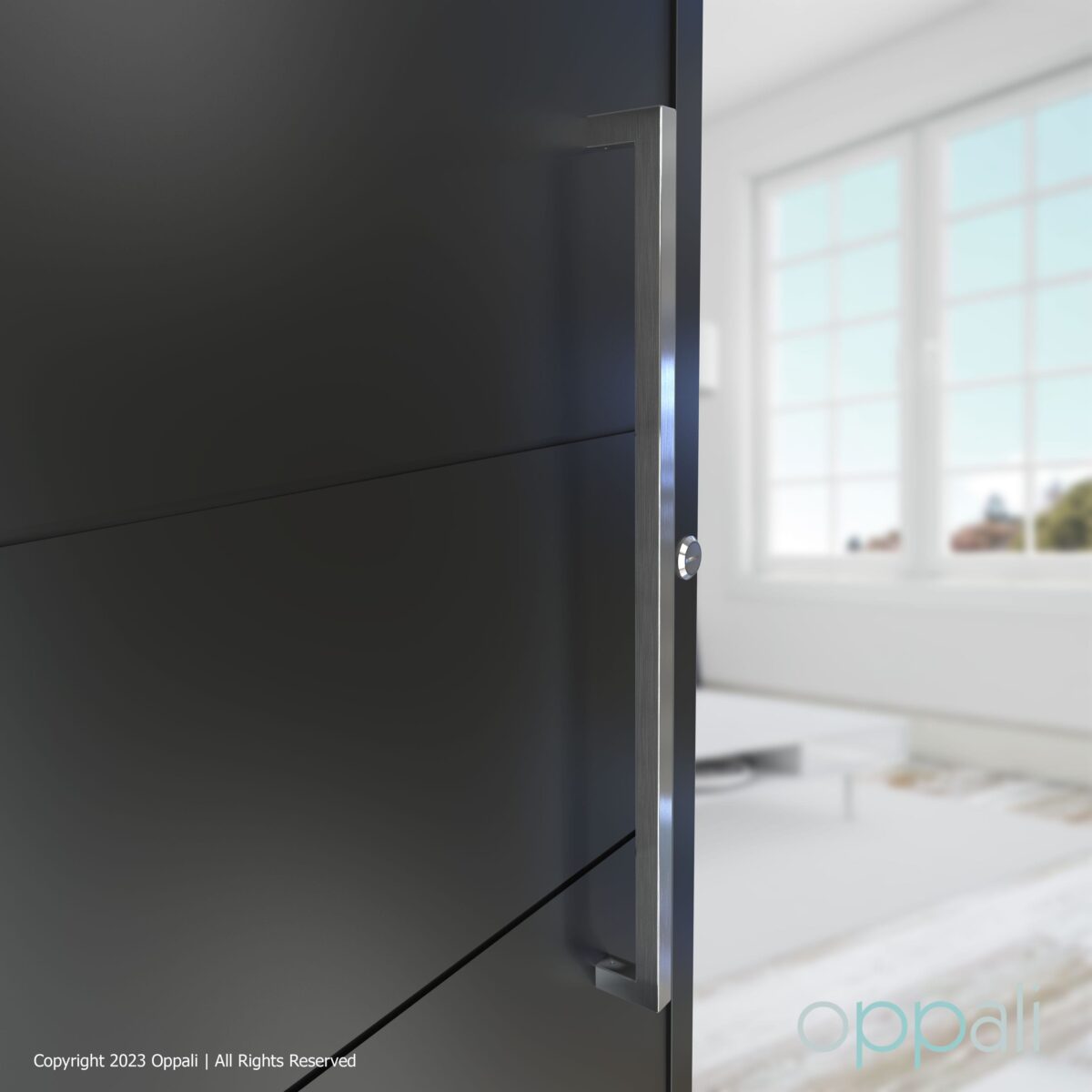 Oppali Brushed Stainless steel Square Rectangle Entrance door Pull handle Art.525 | Square T-Bar - Image 2