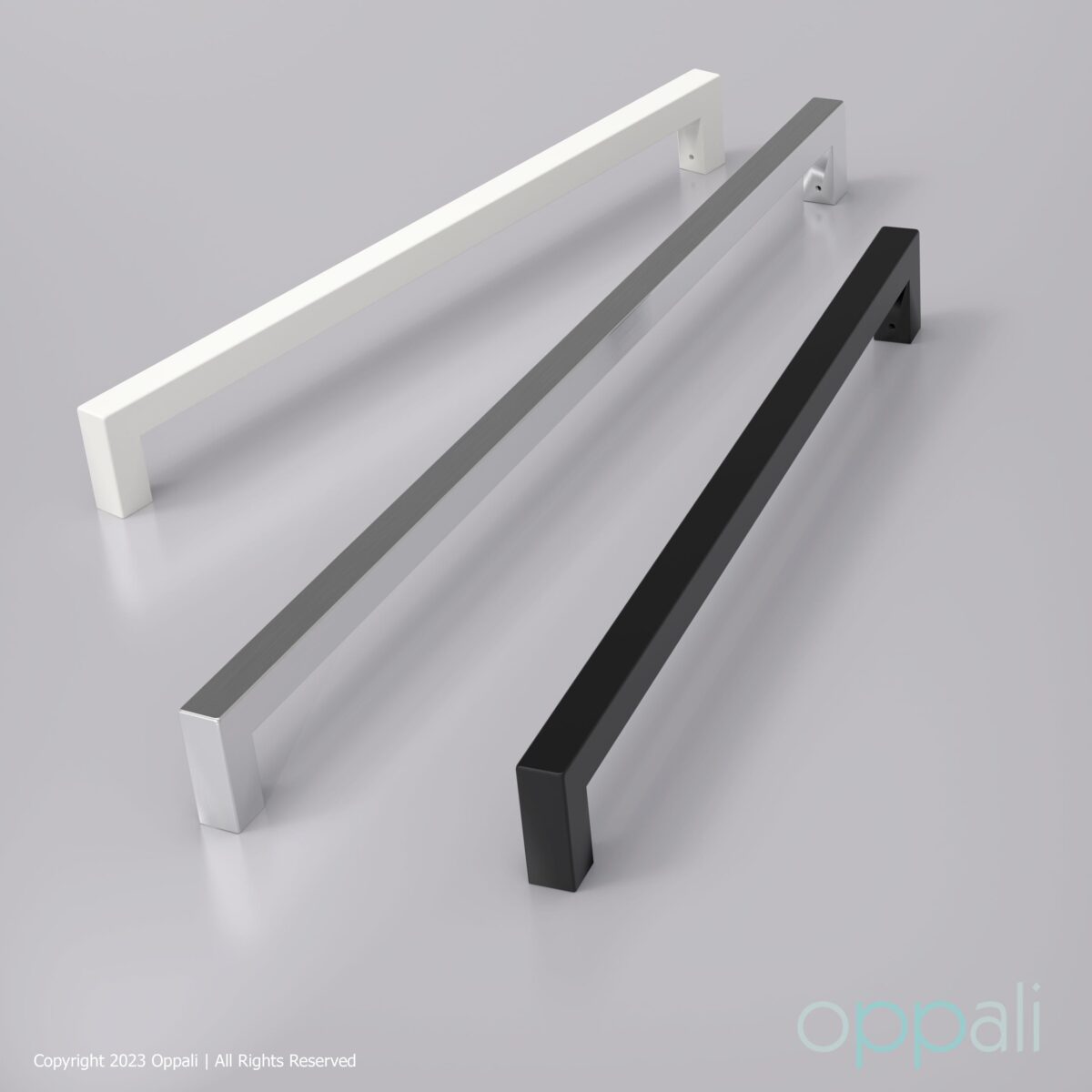 Oppali Schwarz Rostfreier Stahl Quadrat Haustür-Beschlag Stoßgriffe Ziehgriff Art.525 | Quadrat T-Bar | – Bild 4