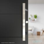 Oppali Gebürstet Rostfreier Stahl 304 Haustür-Beschlag Stoßgriffe Ziehgriff | Im Winkel von 45° geneigt | Rechteck T-Bar – Bild 3