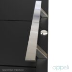 Oppali Gebürstet Rostfreier Stahl 304 Haustür-Beschlag Stoßgriffe Ziehgriff | Im Winkel von 45° geneigt | Rechteck T-Bar