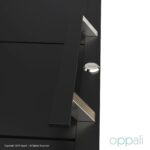 Oppali Schwarz-Gebürstet Rostfreier Stahl 304 Haustür-Beschlag Stoßgriffe Ziehgriff | Im Winkel von 45° geneigt | Rechteck T-Bar