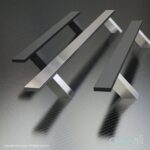 Oppali Gebürstet Rostfreier Stahl 304 Haustür-Beschlag Stoßgriffe Ziehgriff | Im Winkel von 45° geneigt | Rechteck T-Bar – Bild 6