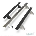 Oppali Gebürstet Rostfreier Stahl 304 Haustür-Beschlag Stoßgriffe Ziehgriff | Im Winkel von 45° geneigt | Rechteck T-Bar – Bild 8