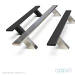 Oppali Gebürstet Rostfreier Stahl 304 Haustür-Beschlag Stoßgriffe Ziehgriff | Im Winkel von 45° geneigt | Rechteck T-Bar – Bild 9