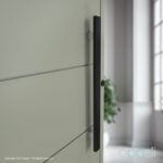 Oppali Negro-Cepillado Acero inoxidable Tirador Rectángulo Manija de la Puerta de Entrada Art.545 | Rectángulo T-Bar | - Imagen 2