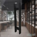 Oppali Schwarz Rostfreier Stahl Rechteck Haustür-Beschlag Stoßgriffe Ziehgriff Art.545 | Rechteck T-Bar |