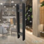 Oppali Nero-Spazzolato Acciaio Inossidabile Materiale di alta qualità Rettangolo Maniglia per Porta Entrata Art.545 | Rettangolo T-Bar |