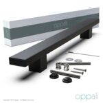 Oppali Μαύρο Ανοξείδωτο Ατσάλι Ορθογώνια Λαβή πόρτας εισόδου Art.545 | Ορθογώνια μπάρα T | - Image 3