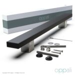 Oppali Negro-Cepillado Acero inoxidable Tirador Rectángulo Manija de la Puerta de Entrada Art.545 | Rectángulo T-Bar | - Imagen 3