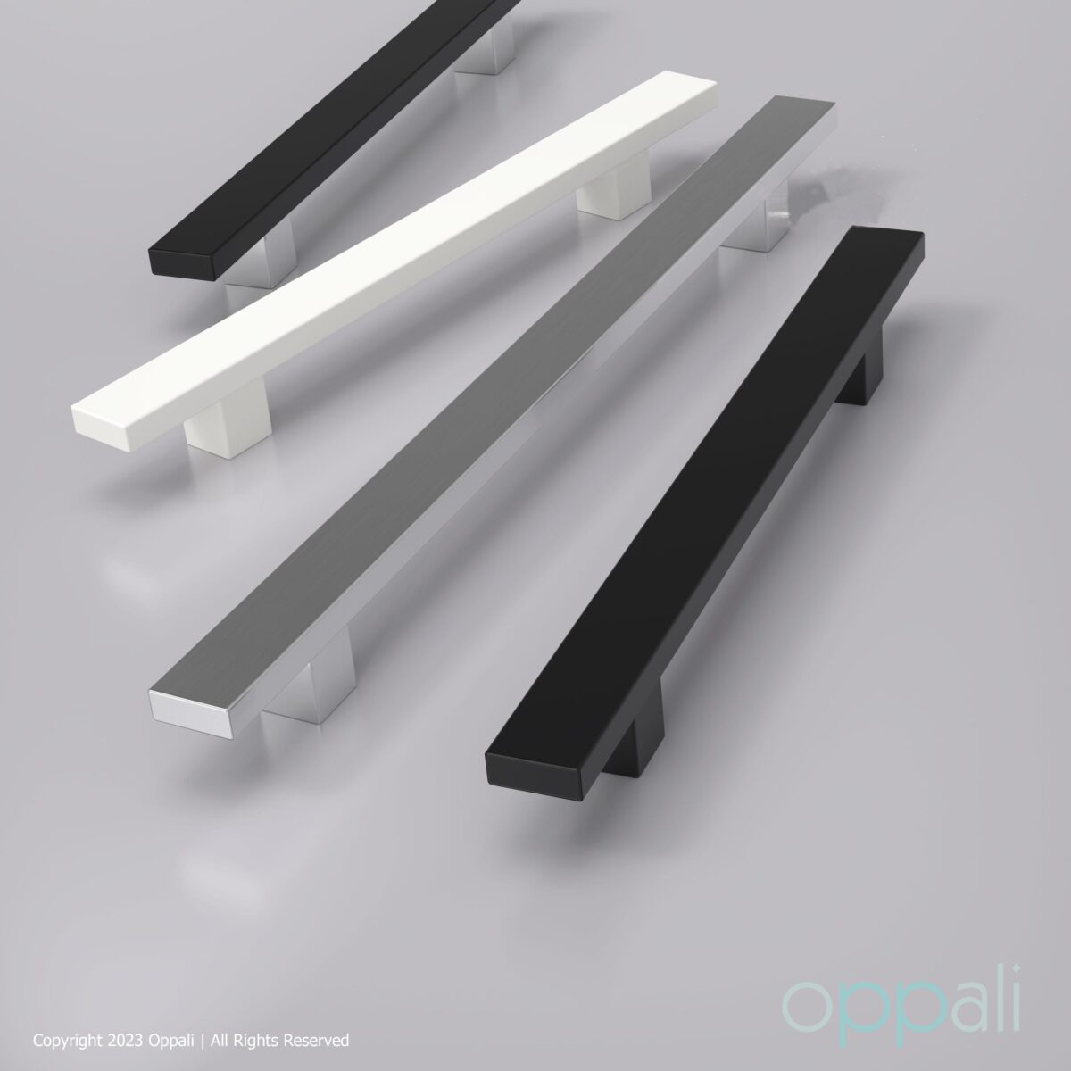 Maniglie per porte SS-54508-promo-01-Oppali_WM Oppali Spazzolato Acciaio Inossidabile Materiale di alta qualità Rettangolo Maniglia per Porta Entrata Art.545 | Rettangolo T-Bar - immagine 4