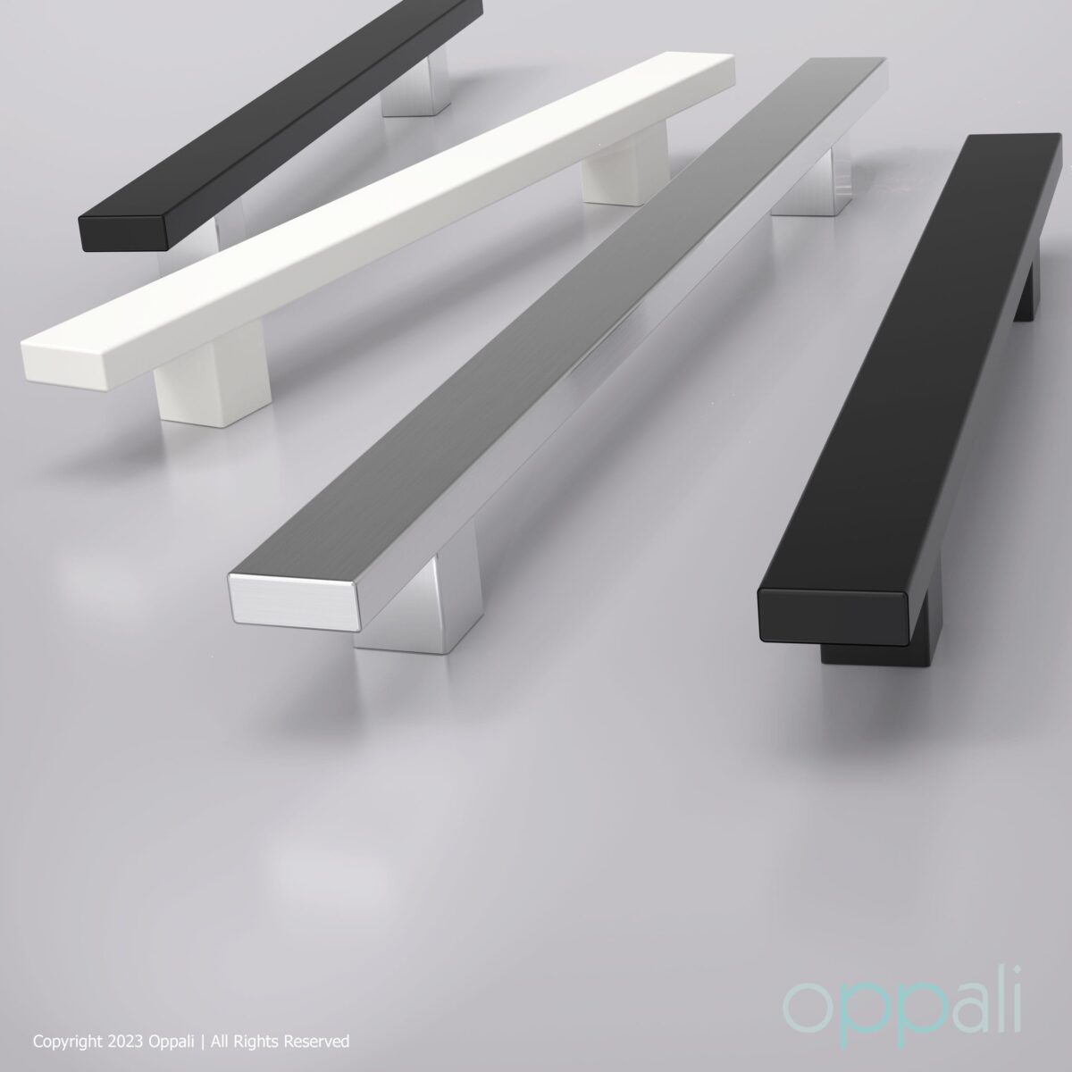 Maniglie per porte SS-54508-promo-02-Oppali_WM Oppali Spazzolato Acciaio Inossidabile Materiale di alta qualità Rettangolo Maniglia per Porta Entrata Art.545 | Rettangolo T-Bar - immagine 5