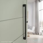 Oppali Nero Acciaio Inossidabile Materiale di alta qualità Rettangolo Maniglia per Porta Entrata Art.590 | Rettangolo T-Bar | - immagine 2