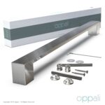 Oppali Spazzolato Acciaio Inossidabile Materiale di alta qualità Rettangolo Maniglia per Porta Entrata Art.590 | Rettangolo T-Bar - immagine 3