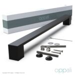 Oppali Nero Acciaio Inossidabile Materiale di alta qualità Rettangolo Maniglia per Porta Entrata Art.590 | Rettangolo T-Bar | - immagine 3