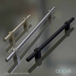 Oppali Ματ Ανοξείδωτο Ατσάλι Center to Center Holes Adjustable Λαβή πόρτας εισόδου Art.510 Στρογγυλή μπάρα T | Διάμετρος λαβής 25mm  | Hole to Hole Spacing Adjustable - Image 2