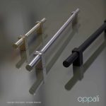 Oppali Ματ Ανοξείδωτο Ατσάλι Center to Center Holes Adjustable Λαβή πόρτας εισόδου Art.510 Στρογγυλή μπάρα T | Διάμετρος λαβής 25mm  | Hole to Hole Spacing Adjustable - Image 3