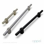 Oppali Ματ Ανοξείδωτο Ατσάλι Center to Center Holes Adjustable Λαβή πόρτας εισόδου Art.510 Στρογγυλή μπάρα T | Διάμετρος λαβής 25mm  | Hole to Hole Spacing Adjustable - Image 5