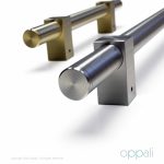 Oppali Ματ Ανοξείδωτο Ατσάλι Center to Center Holes Adjustable Λαβή πόρτας εισόδου Art.510 Στρογγυλή μπάρα T | Διάμετρος λαβής 25mm  | Hole to Hole Spacing Adjustable - Image 7