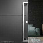 Oppali Brushed Stainless steel 304 Entrance door Pull handle Art.526 | Offset Pull Handle | Square T-Bar - Image 3