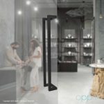 Oppali Black Stainless steel 304 Entrance door Pull handle Art.526 | Offset Pull Handle | Square T-Bar - Image 2